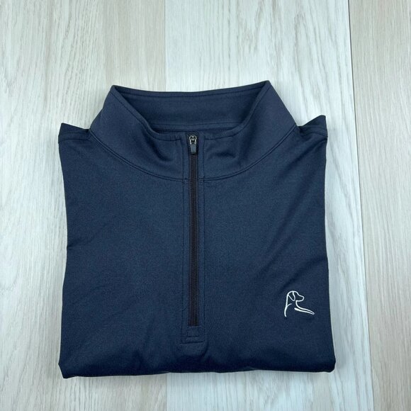 Rhoback Mens Black Pace Performance Moisture-Wicking 1/4 Zip Sweatshirt X-Large - Picture 1 of 11